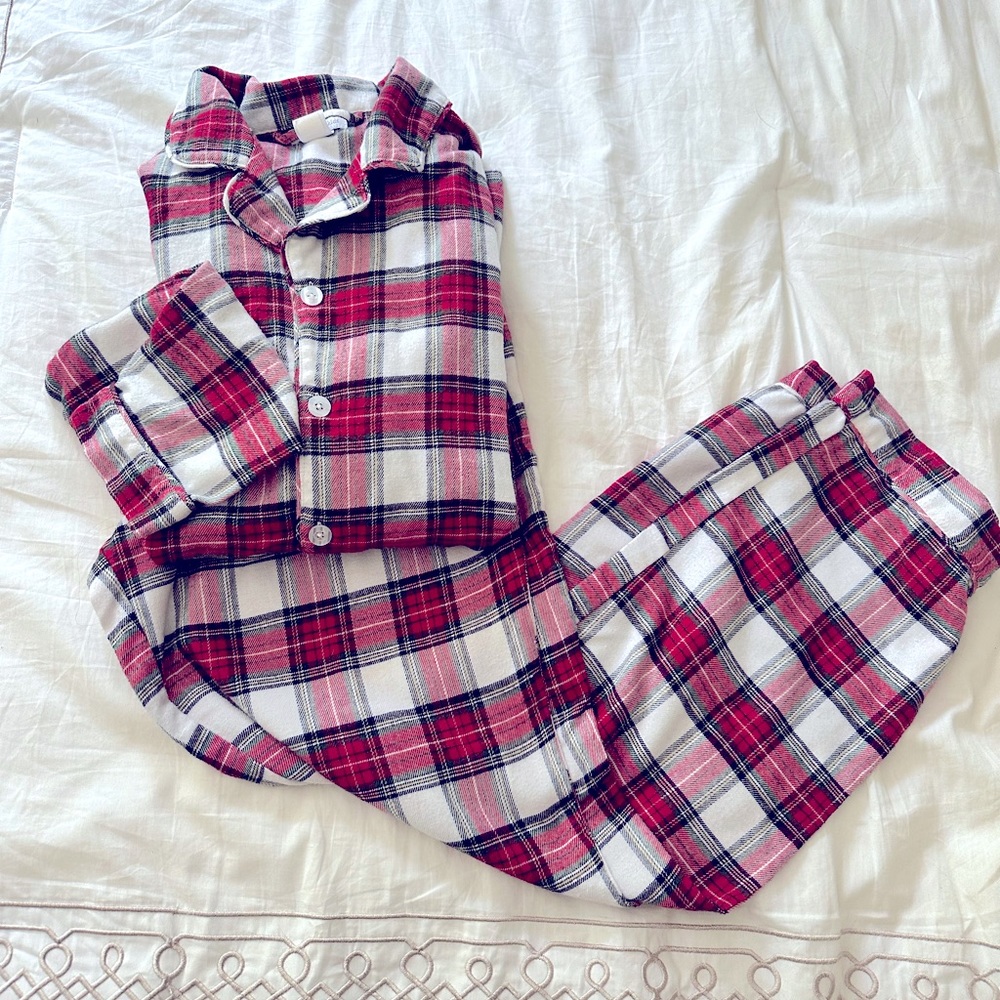 Pottery Barn Kids Stewart Plaid Flannel PJ Set